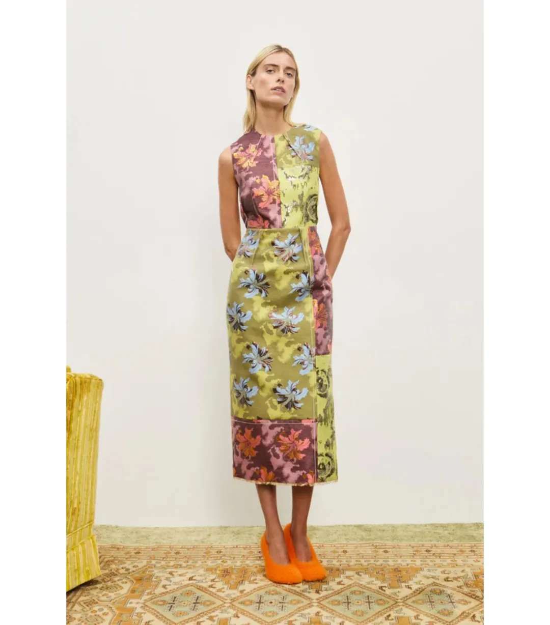 Alémais Adriana Jacquard Midi Gown Multi Size AU 4 for rent on The Volte - main image