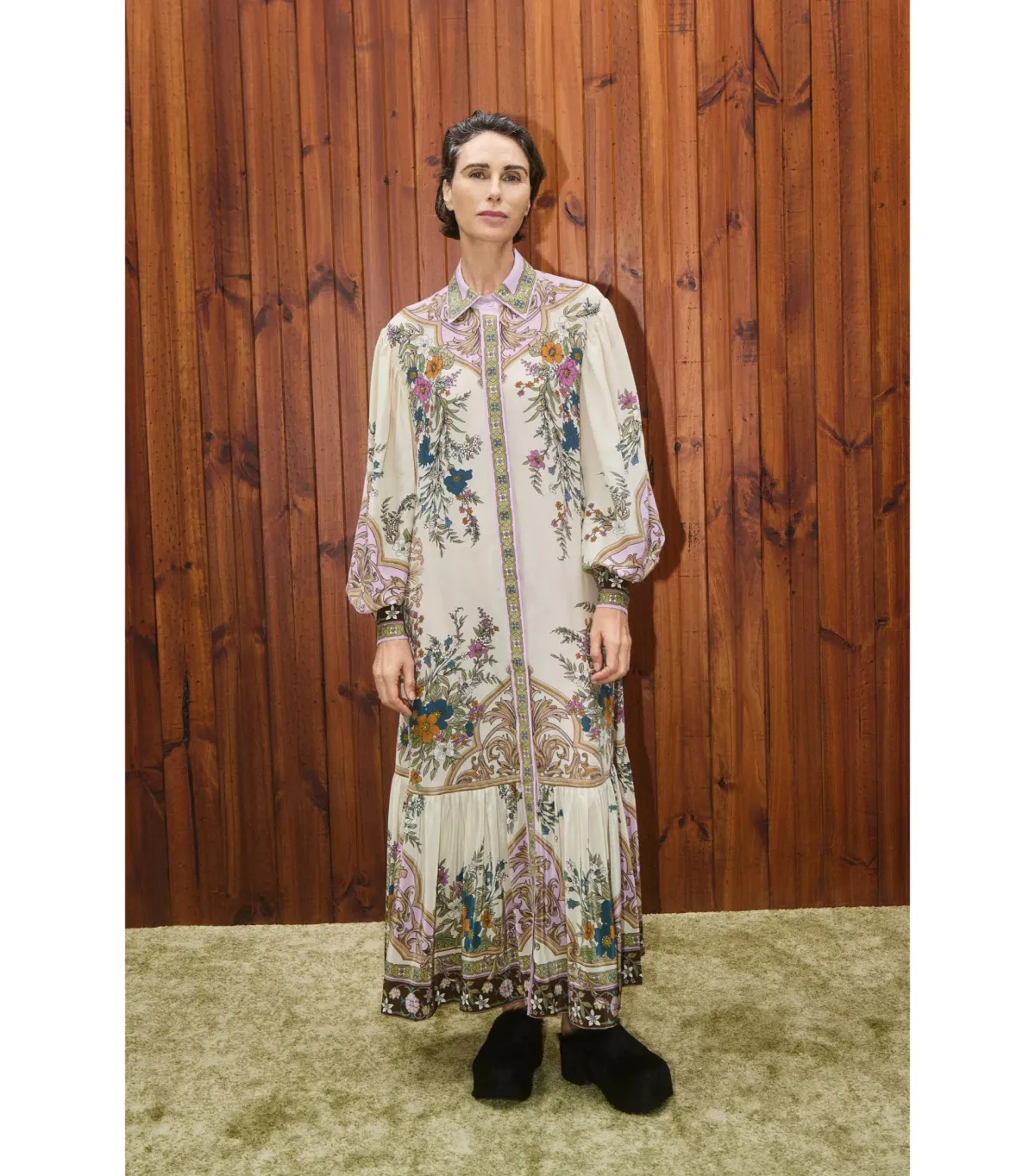 Alémais Antoinette Maxi Shirtdress Print Size AU 10 for rent on The Volte - main image