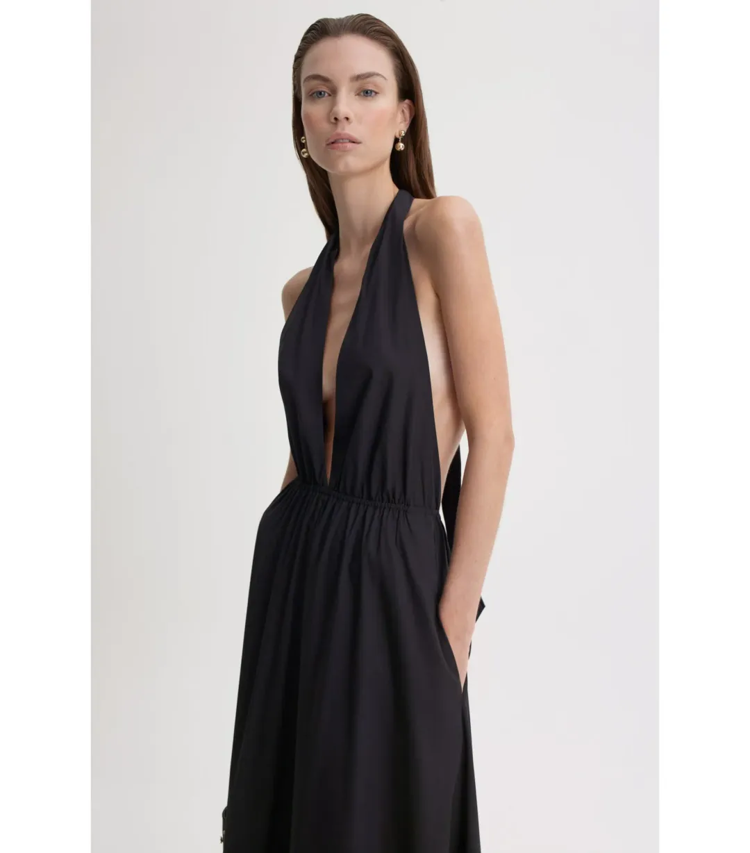 Scanlan Theodore Parachute Maxi Dress Black Size AU 6 for rent on The Volte - main image