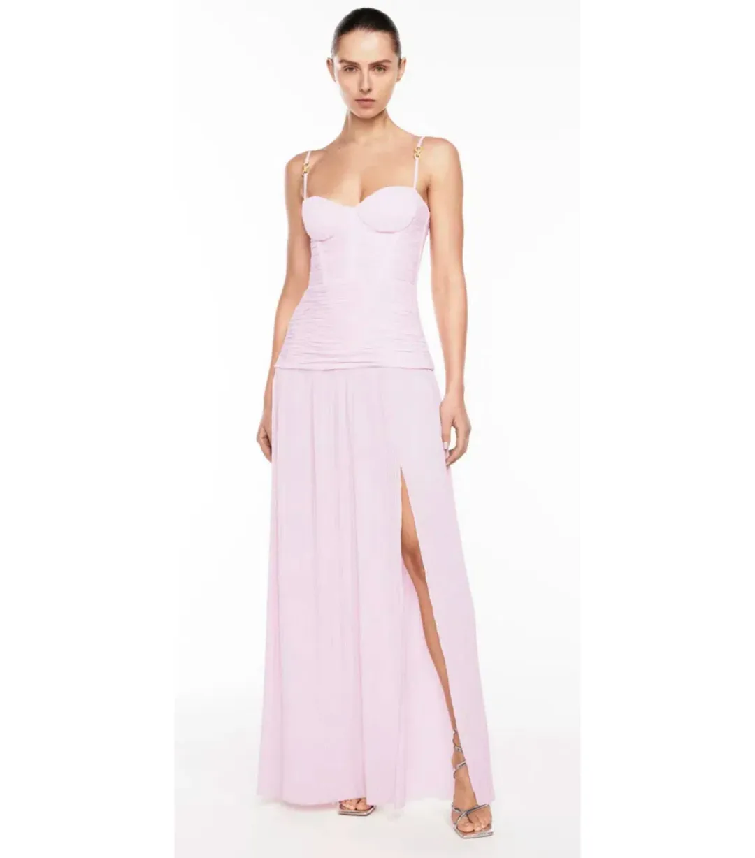 Manning Cartell Double Time Pleat Maxi Dress Hydrangea Size AU 4 for rent on The Volte - main image