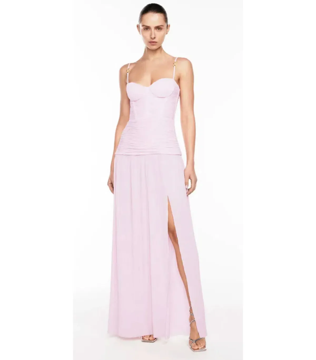 Manning Cartell Double Time Pleat Maxi Dress Hydrangea Size AU 4 for rent on The Volte - main image