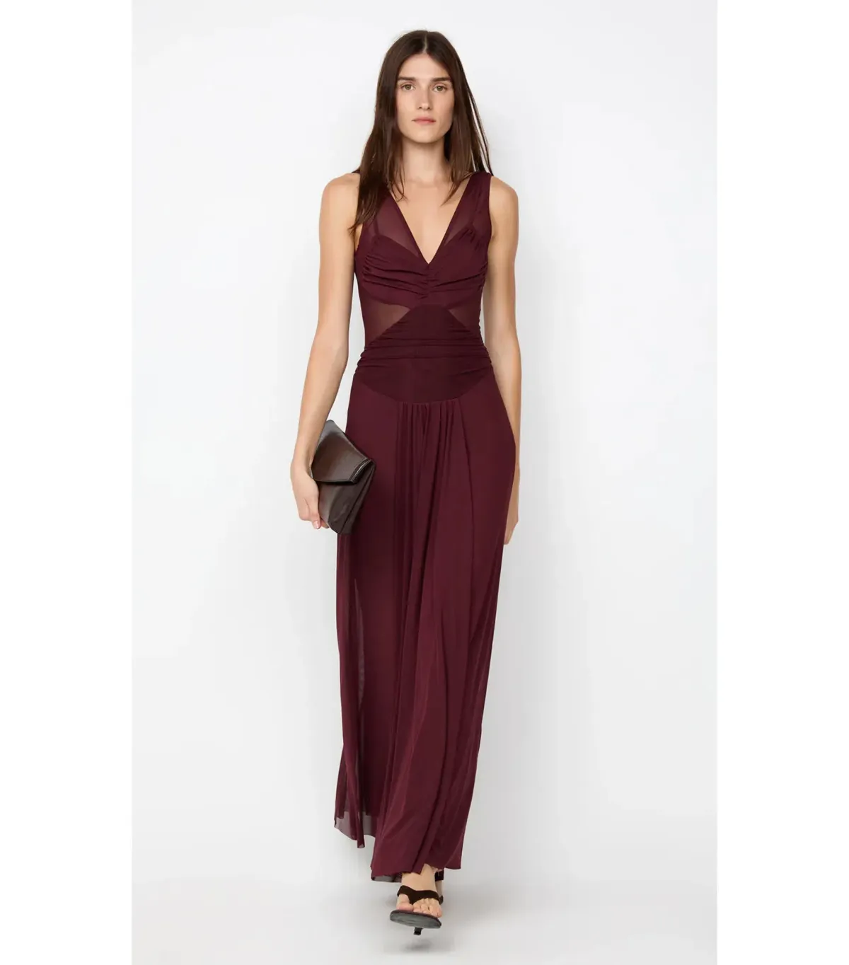 Bec & Bridge Jimena Maxi Dress Plum Size AU 8  for rent on The Volte - main image