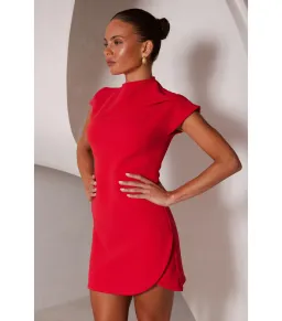 Elle Zeitoune Imani Mini Dress Red Size AU 6 for rent on The Volte - image 3