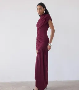 De La Vali Ravenna Mini Dress in Earth Spandex Red Jersey Size AU 6  for rent on The Volte - image 3