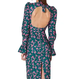 By Johnny Petal Punch Dress Green Print Size AU 8 for rent on The Volte - image 2