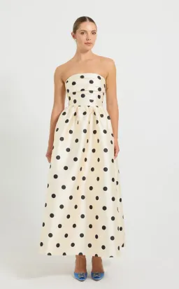 Pasduchas Dottie Strapless Midi Dress size 10 for rent on The Volte - image 1