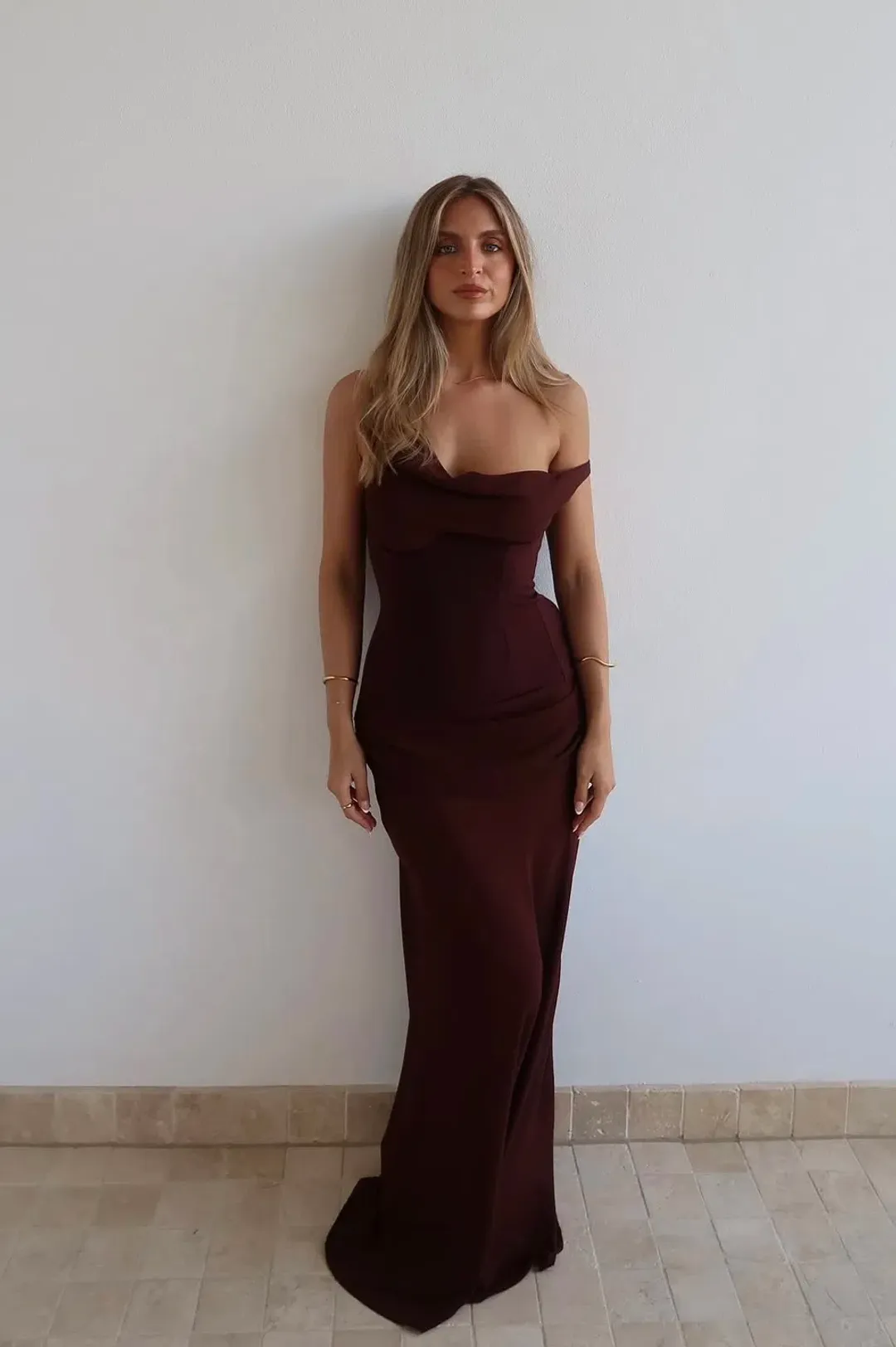 Natalie Rolt Cadence Maxi in Espresso Chocolate Size 2/ AU 10 for rent on The Volte - main image
