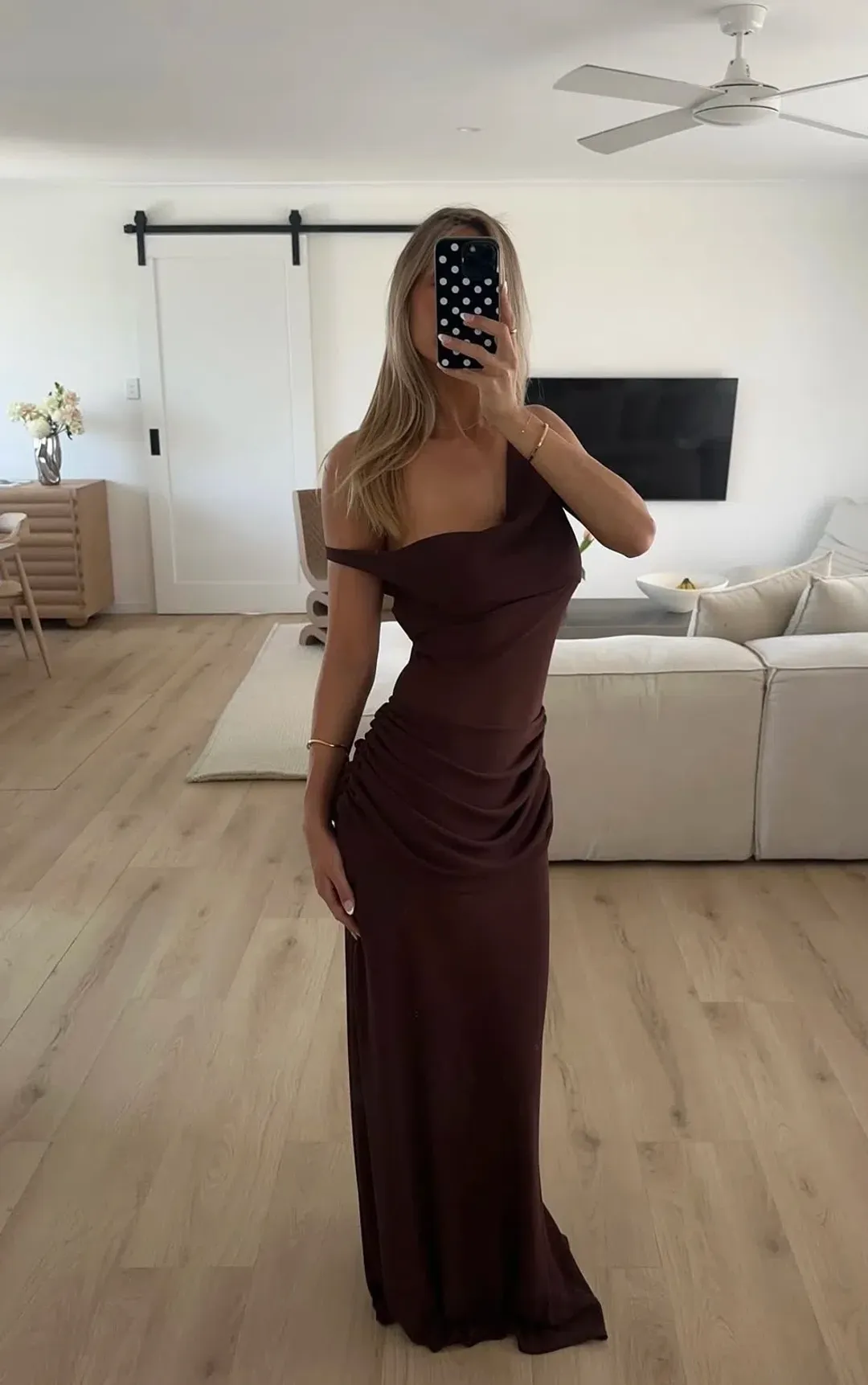 Natalie Rolt Cadence Maxi in Espresso Chocolate Size 3/ AU 12 for rent on The Volte - main image