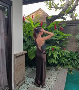  Natalie Rolt Gabi Gown in Espresso Size 0 /Au 6 for rent on The Volte - image 6