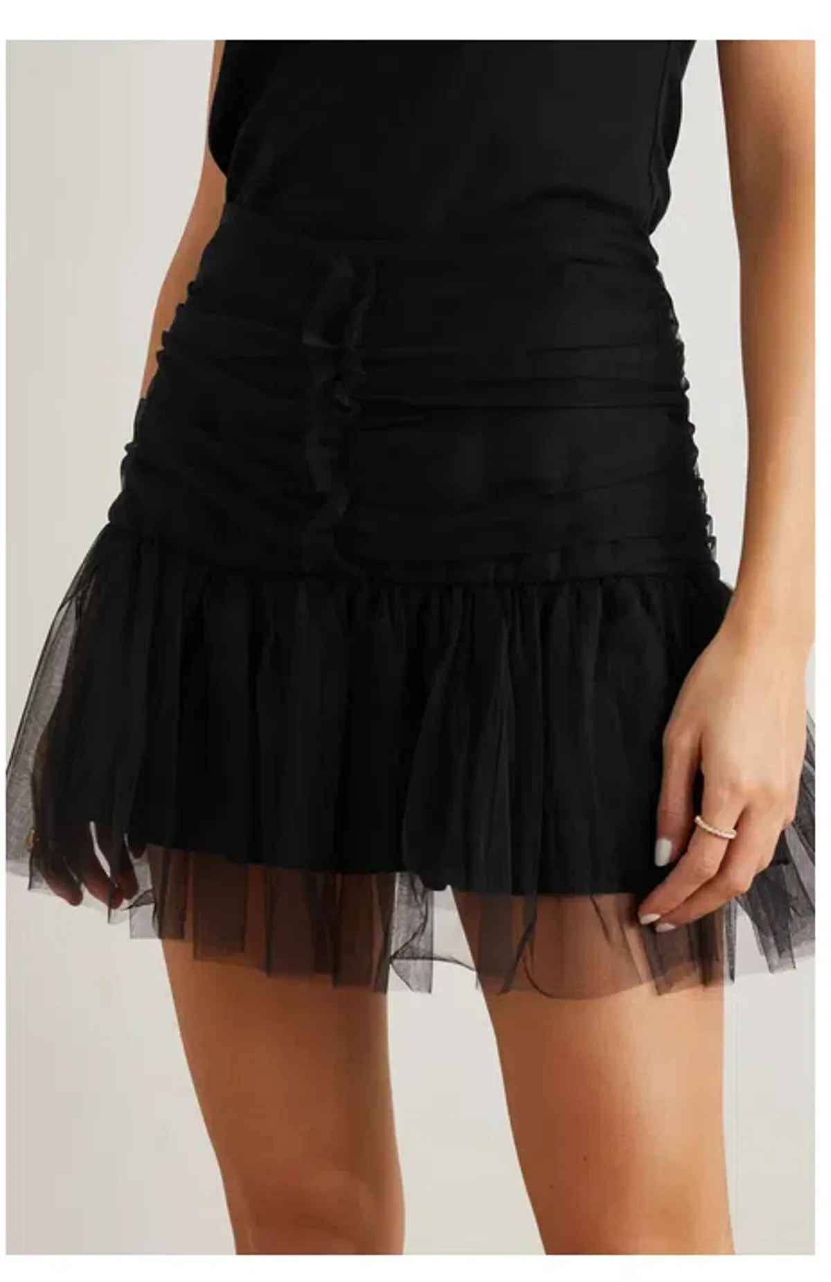 Molly Goddard Gathered Tulle Mini Skirt Size 8 for rent on The Volte - main image