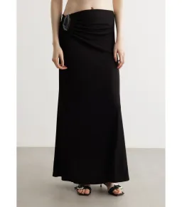 Christopher Esber Moodstone Ruched Crop T-Shirt and Maxi Skirt Black Size AU 8 for rent on The Volte - image 7