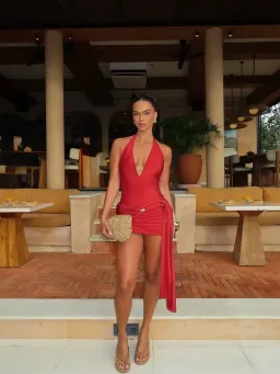 Imana Swim Kora Set Terracotta Red Size 8 for rent on The Volte - image 1