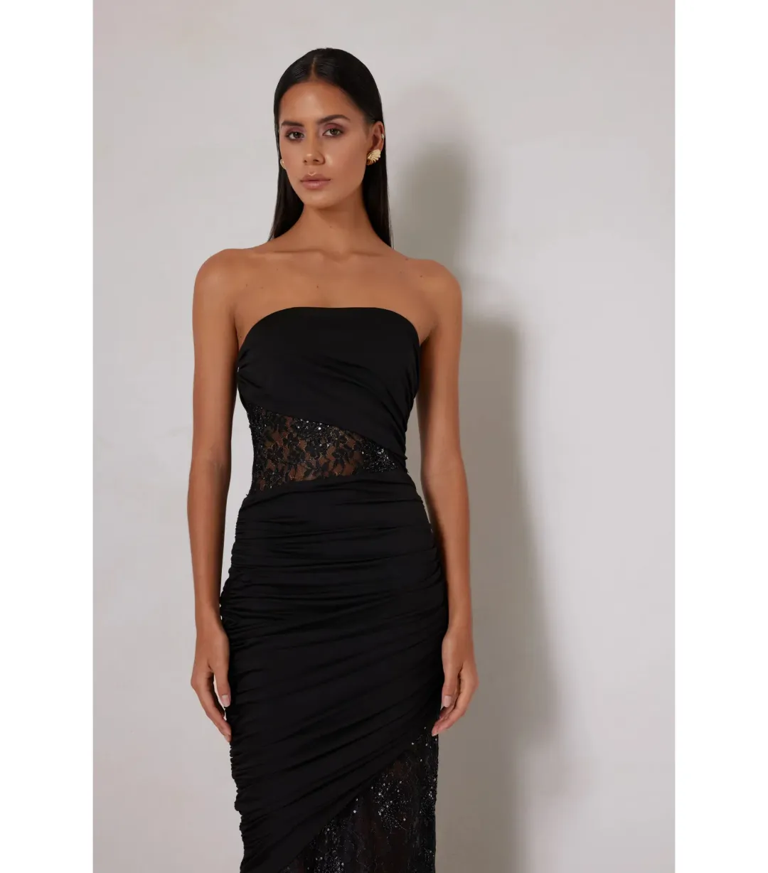 Elle Zeitoune Journee Maxi Dress Black Size AU 10 for rent on The Volte - main image