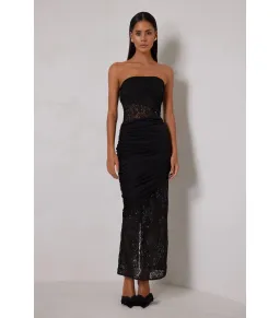 Elle Zeitoune Journee Maxi Dress Black Size AU 10 for rent on The Volte - image 1