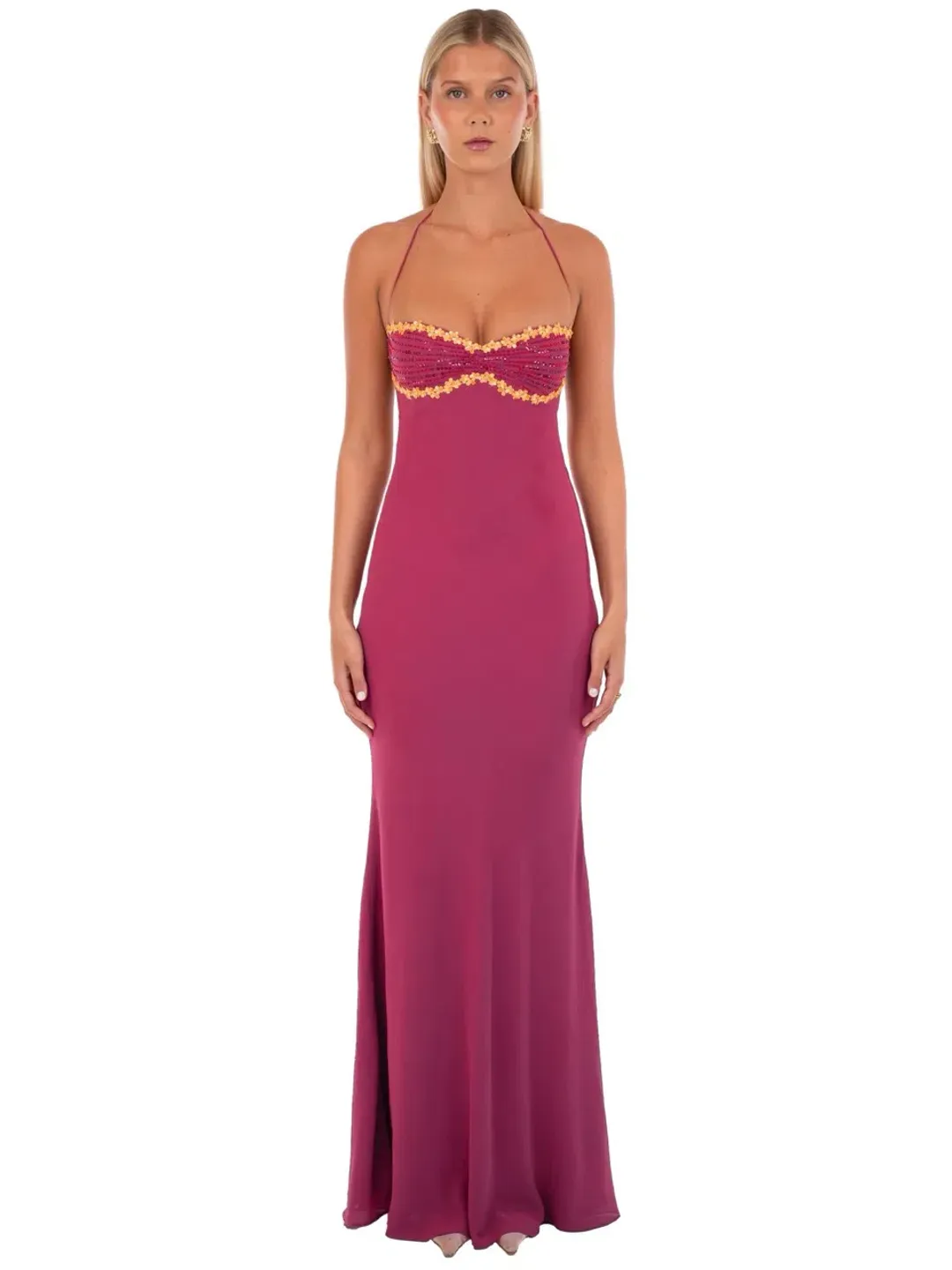 I Am Delilah Delilah Maxi Dress Wine Size 8 / S for rent on The Volte - main image