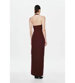 Misha Collection Alusia Dress Burgundy Size 10  for rent on The Volte - image 2