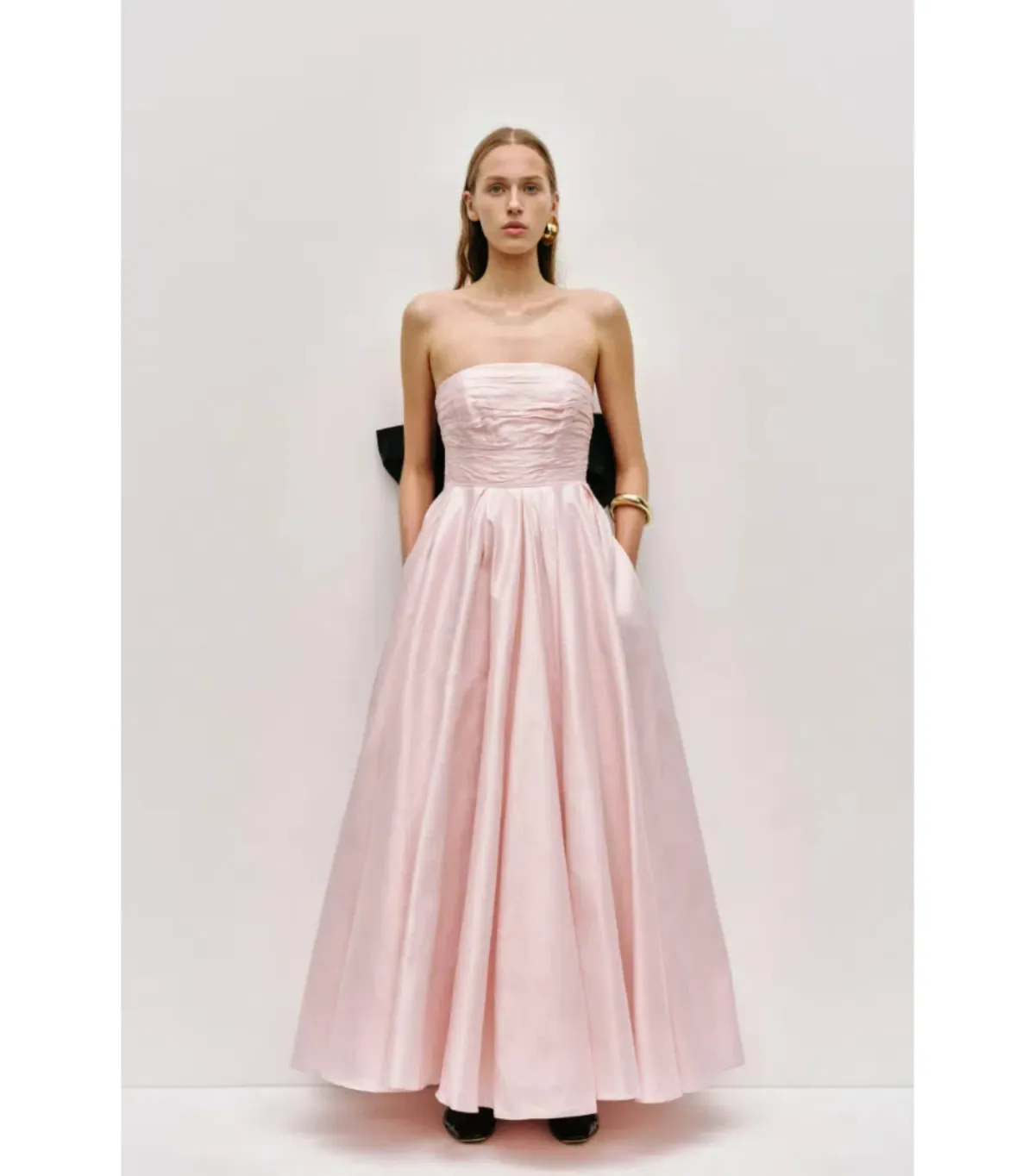 Aje Thea Gown Maxi Dress in Pink Tint/ Black Size AU 12 for rent on The Volte - main image