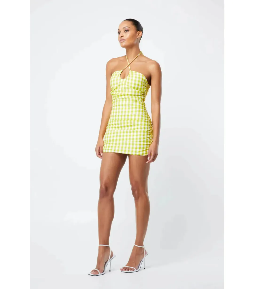 Mossman Check On It Mini Dress Green/Yellow Check Size AU 12 for rent on The Volte - main image