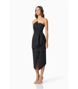 Elliatt Reception Midi Dress Black Size AU 12  for rent on The Volte - image 2