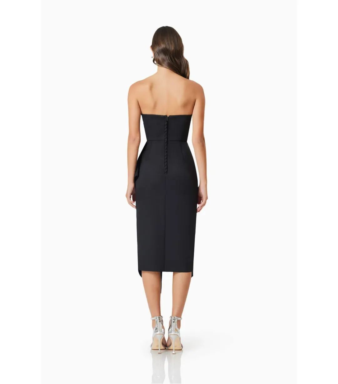 Elliatt Reception Midi Dress Black Size AU 12  for rent on The Volte - main image