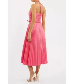 Rebecca Vallance Rosa Halter Midi Dress Pink Size AU 14 for rent on The Volte - image 4