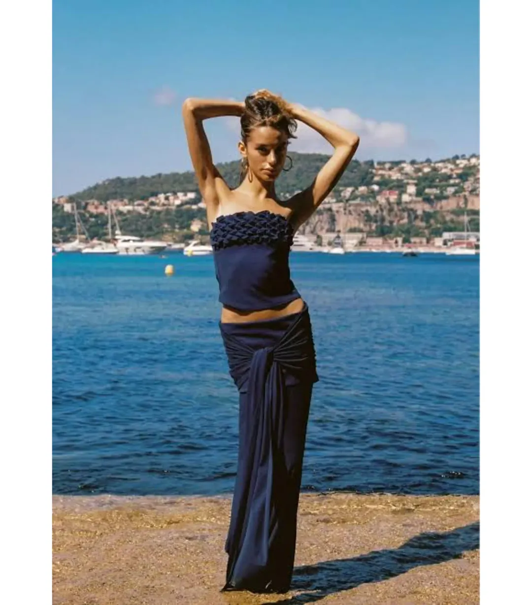 Ance Gria Jude Top and Skirt Set Navy Size XS / AU 6 for rent on The Volte - main image