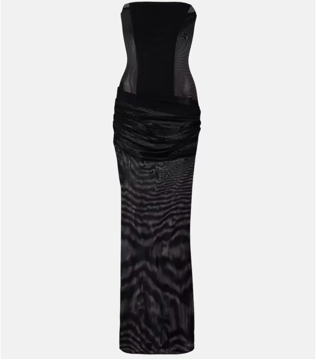 Alex Perry Sheer Strapless Corset Maxi Dress in Black Size AU 8 for rent on The Volte - main image