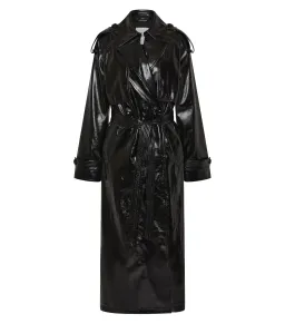 Aje Studio Raven Vegan Leather Trench Black Size AU 10 for rent on The Volte - image 5