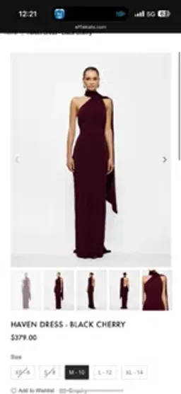 Effie Kats haven black cherry size 6 for rent on The Volte - image 1