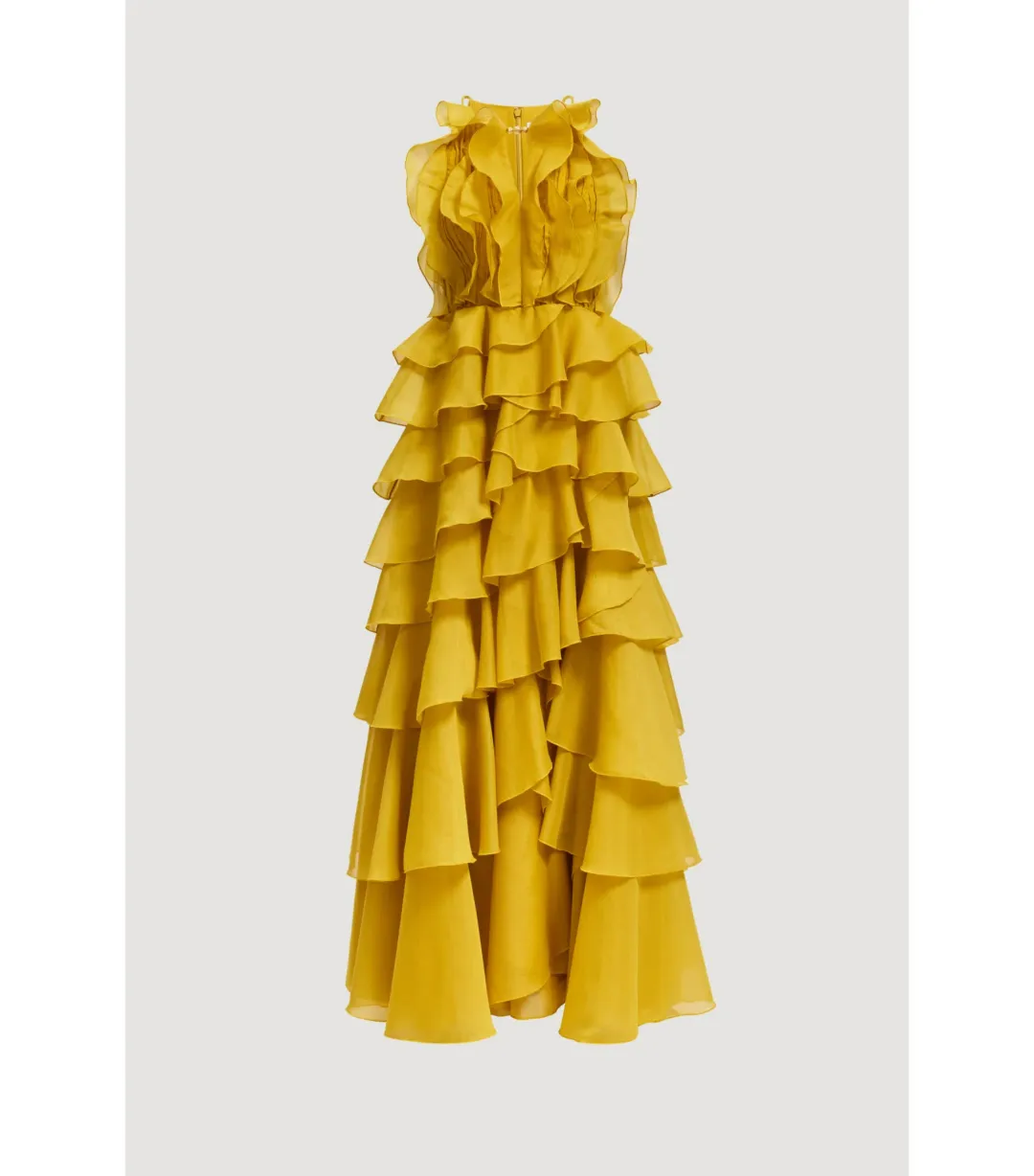 Aje Cleo Maxi Gown in Chartreuse Size 10 for rent on The Volte - main image