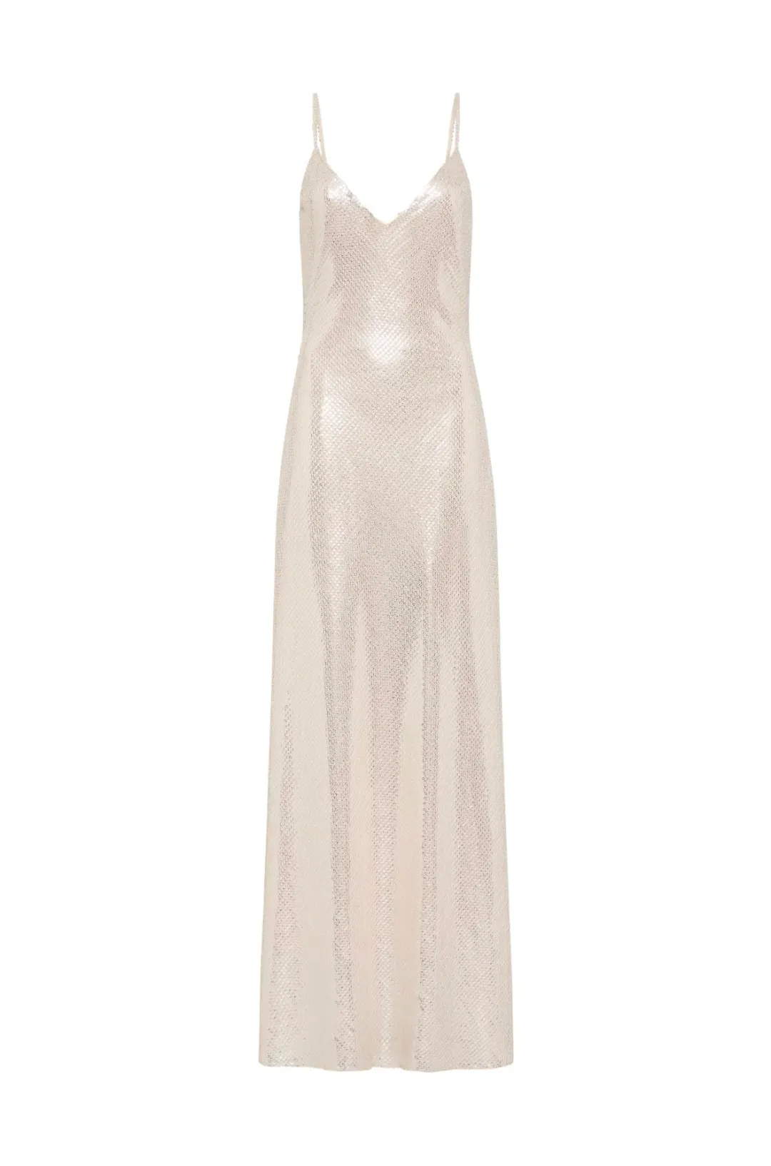 Manning Cartell High Voltage Slip Dress Nude Silver Size 10 for rent on The Volte - main image