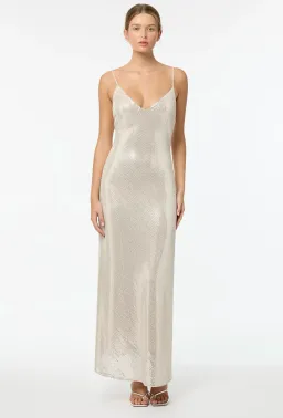 Manning Cartell High Voltage Slip Dress Nude Silver Size 10 for rent on The Volte - image 1