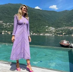 Zimmermann Brighton Lace Panelled Dress Lilac Size 0 / AU 8 for rent on The Volte - image 4