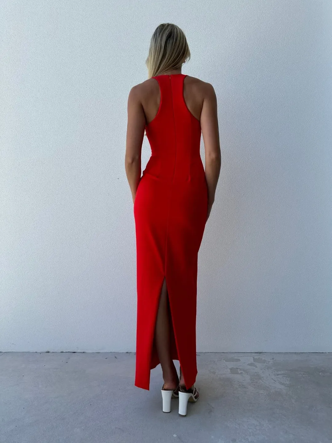 Effie Kats Eiza Gown in Cherry Red Size S/AU 8 for rent on The Volte - main image