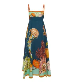 Alemais Dorian Midi Sundress Navy Size AU 8 for rent on The Volte - image 5