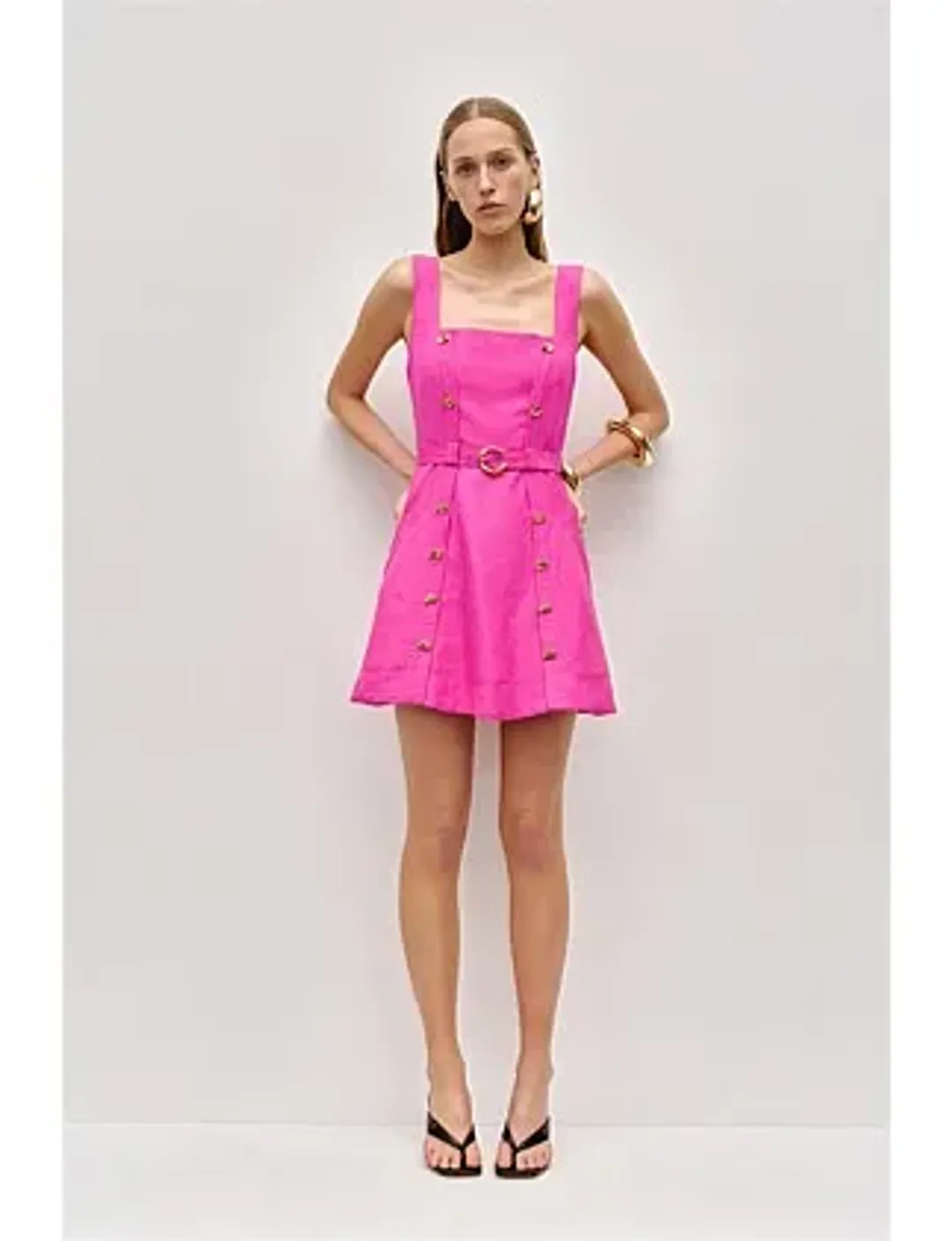 Aje Prisma Utility Mini Dress Pink Size 14 for rent on The Volte - main image