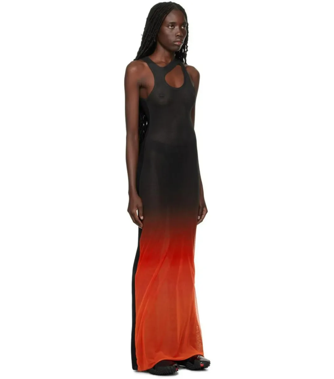Ottolinger Gradient Maxi Dress Black/Red Size S / AU 8 for rent on The Volte - main image