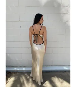 Bec & Bridge Cedar Maxi Dress Oyster/Black Size AU 6 for rent on The Volte - image 2