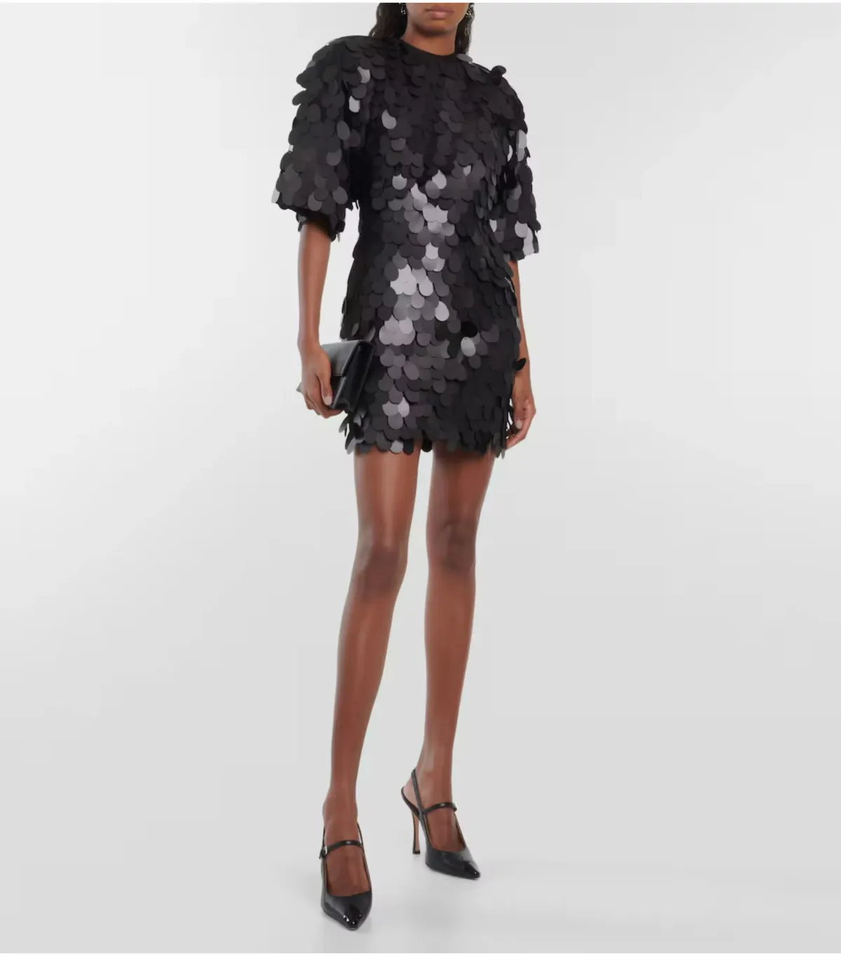 Rotate By Birger Christensen Sequined Mini Dress Black Size S / AU 8 for rent on The Volte - main image