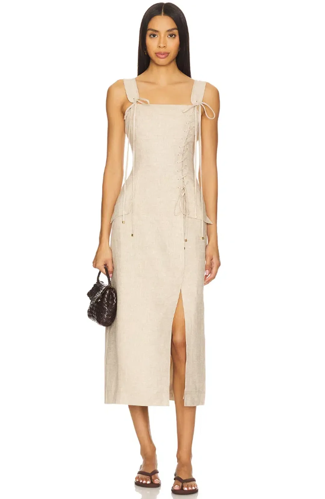 Aje Morgan Midi Dress Size 8 for rent on The Volte - main image