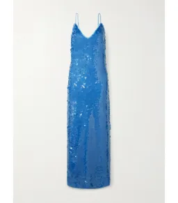 Alémais Stellar Sequin Slip Dress Exclusive Blue Size 8 for rent on The Volte - image 1