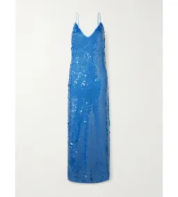 Alemais Stellar Sequin Slip Maxi Dress Exclusive Blue Size 6 for rent on The Volte - image 4