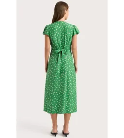 Faithfull The Brand Doriet Midi Dress Suzette Green Size AU 10 for rent on The Volte - image 5