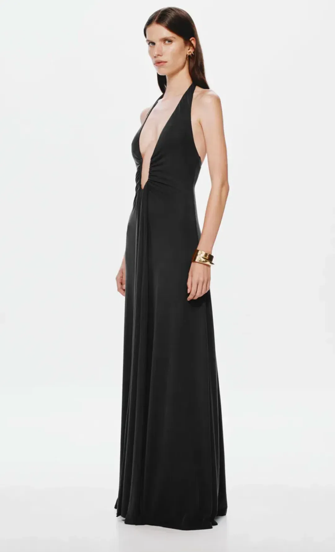 Misha JENNIFER CUPRO DRESS Black, size XS for rent on The Volte - main image
