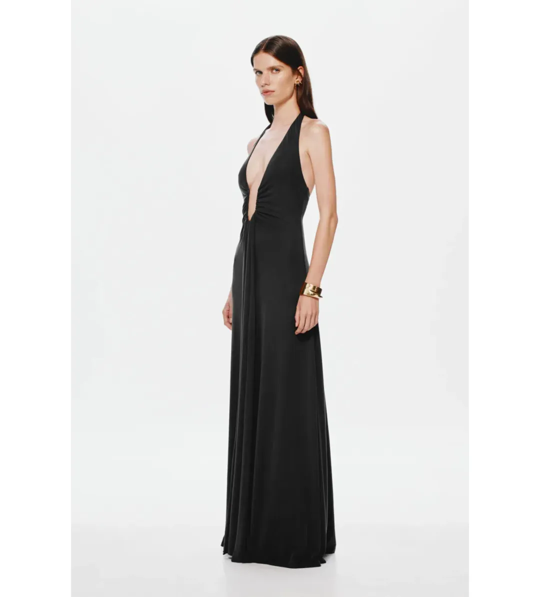 Misha Jennifer Cupro Maxi Dress Black Size XS/AU 6 for rent on The Volte - main image