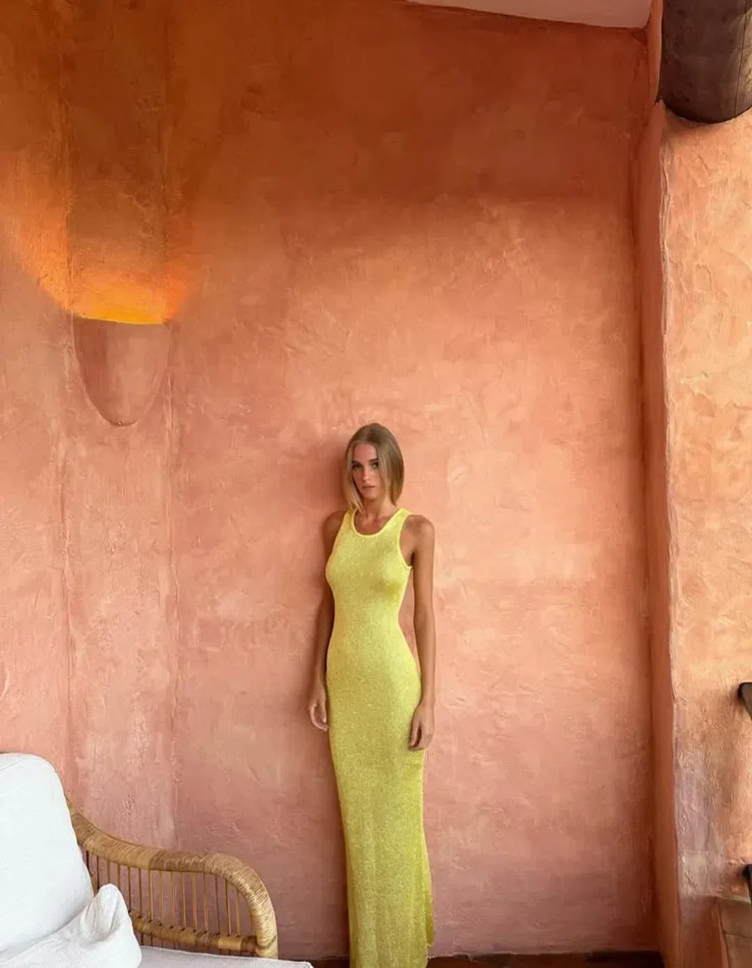 Asta Resort Natalia Dress Chartreuse Sequin Size Small for rent on The Volte - main image