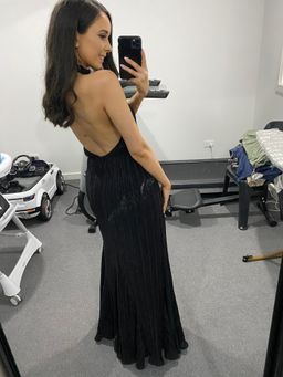 Elle Zeitoune Blair Rose Black Dress Size 6 for rent on The Volte - image 3