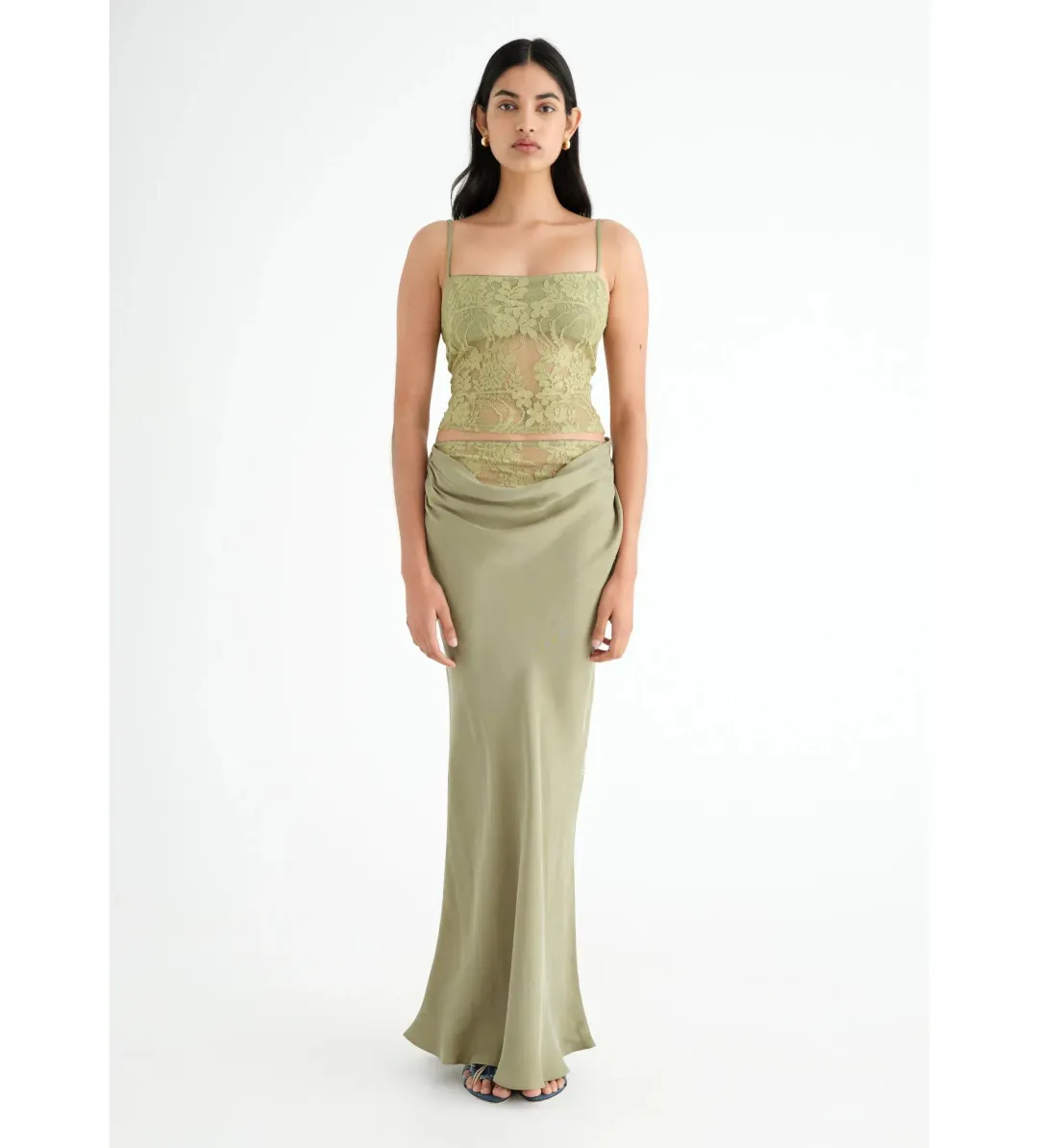 Benni Miko Maxi Set in Pear Size 8 for rent on The Volte - main image