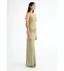 Benni Miko Maxi Set in Pear Size 8 for rent on The Volte - image 3