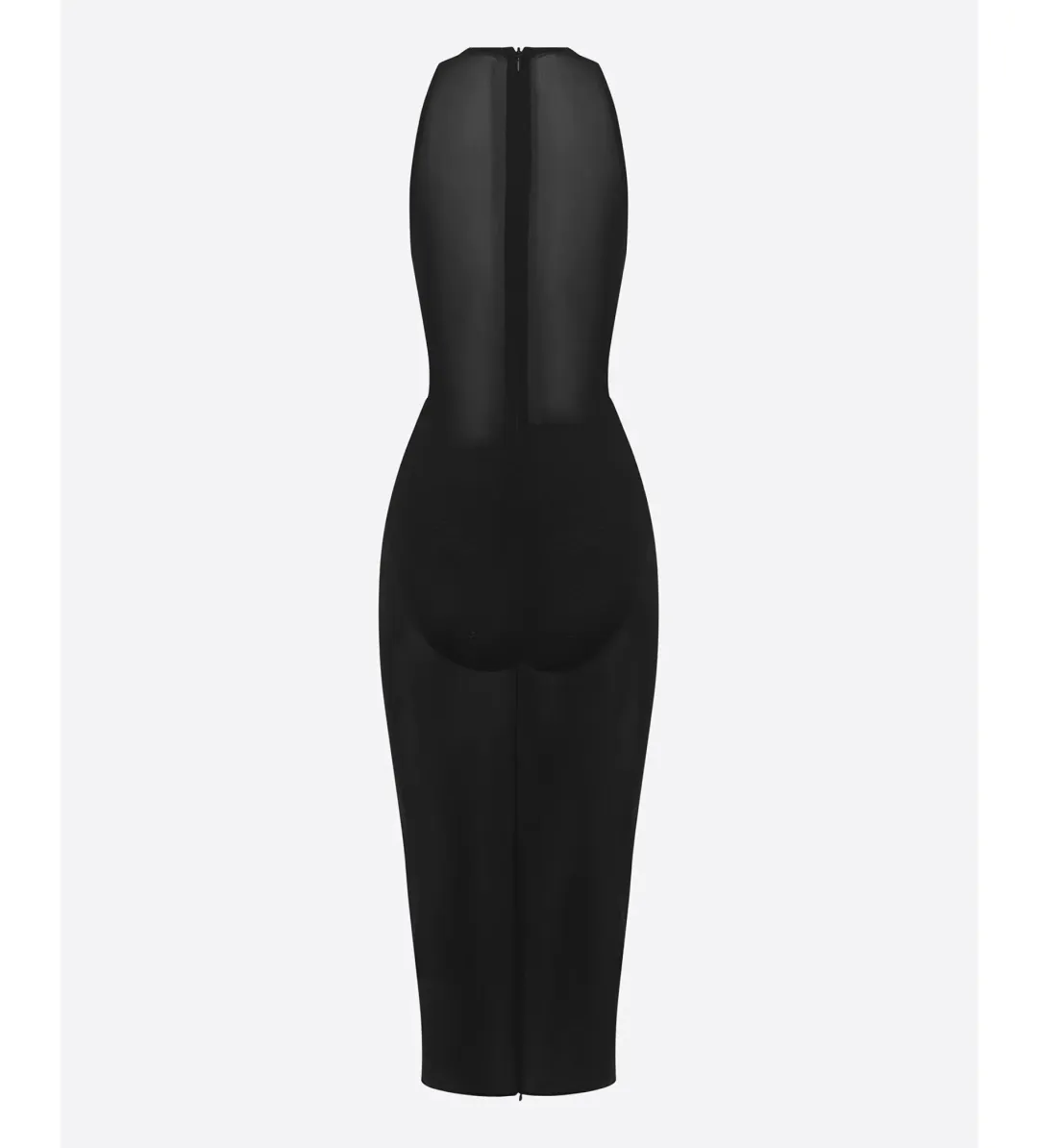 Alex Perry Halter Midi Dress in Stretch Mesh Black AU 8 for rent on The Volte - main image